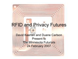 RFID and Privacy Futures