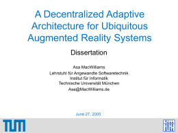 A Decentralized Adaptive Architecture for Ubiquitous