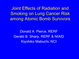 Simplest Analysis: Radiation Relative Risk within Smoking