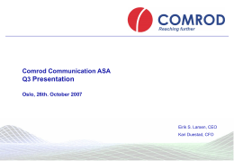 Comrod Communication ASA