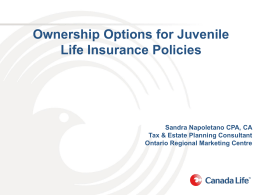 Ownership Options for Juvenile Life Insurance Policies