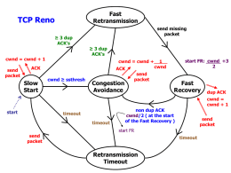 Congestion Avoidance - TCP Reno and TCP New Reno