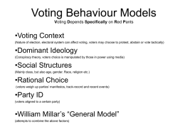 Voting Behaviour Models - Lurgan College Politics / FrontPage