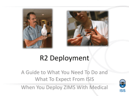 ZIMS R2 - Training