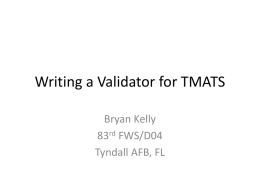 Writing a Validator for TMATS