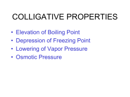 COLLIGATIVE PROPERTIES - Georgia Institute of Technology