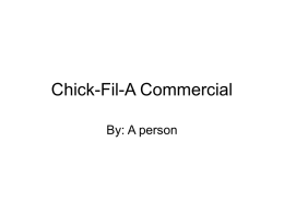 Chick-Fil-A Commercial