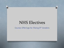 NHS Electives - Northview High School