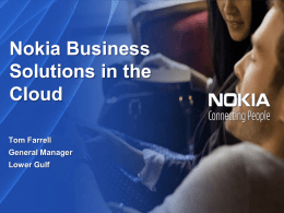 Nokia Business Solutions in the Cloud