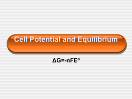 Cell Potential and Equilibrium