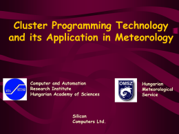 Cluster Programming Technolgy and its Application in