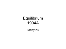 Equilibrium - Watchung Hills Regional High School