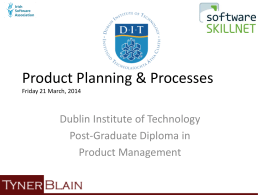 Product Planning & Processes