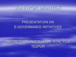 SONITPUR DISTRICT - Welcome to the official website of