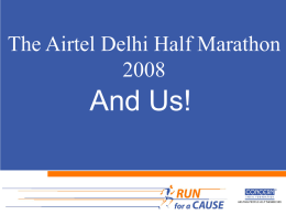 The Airtel Delhi Half Marathon………