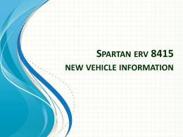 Spartan erv 8415new vehicle information