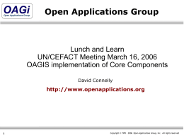 OAGI Briefing - UN/CEFACT Forum