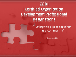 CODICertified Organization Development