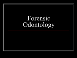 Forensic Odontology - knoxhealthscience / FrontPage
