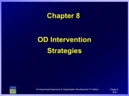 Ch 8 OD Intervention Strategies