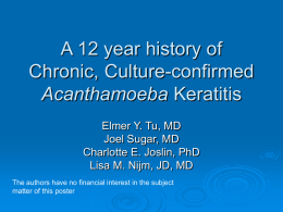 A Case of Chronic Acanthamoeba Keratitis