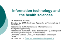 Information technology and the health sciences