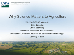 Why Agricultural Science Matters