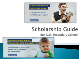 Bur Oak Scholarship Presentation