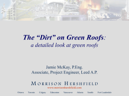 The “Dirt” on Green Roofs