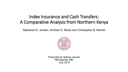 Index Insurance and Cash Transfers: A Comparative Analysis