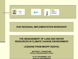 Lessons from MKEPP (KENYA)