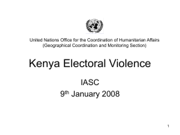 Kenya Electoral Violence