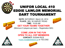 eddie lawlor dart tournament 2014