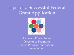 Tips for a Successful Federal Grant Application