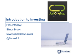 Basic's of Investing - Simon Brown