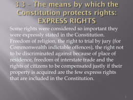 3.3 – The means by which the Constitution protects rights
