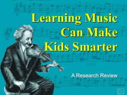 Learning Music Can Make Kids Smarter