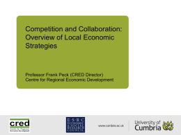 Competition and Collaboration: Overview of Local Economic