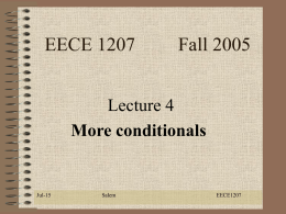 EECE 1208 - University of Memphis