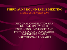 THIRD AUNP ROUND TABLE MEETING Manila, 28