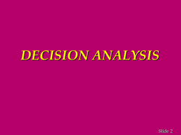 decision analysis - University of Macedonia