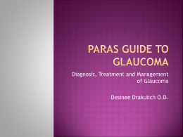 Glaucoma - Nebraska Optometric Association