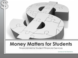 Money Matters for Students