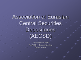 Association of Eurasian Central Securities Depositories