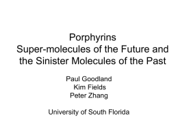 Porphyrins – The Colors of Life - USF