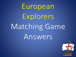 European Explorers Answers