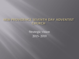 Strategic plan - New Providence SDA