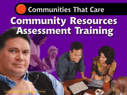 Community Resource Assessment Training-CRAT
