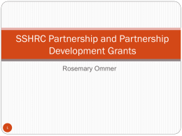 SSHRC Research Community Meeting