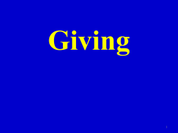 Giving – God owns all – PowerPoint